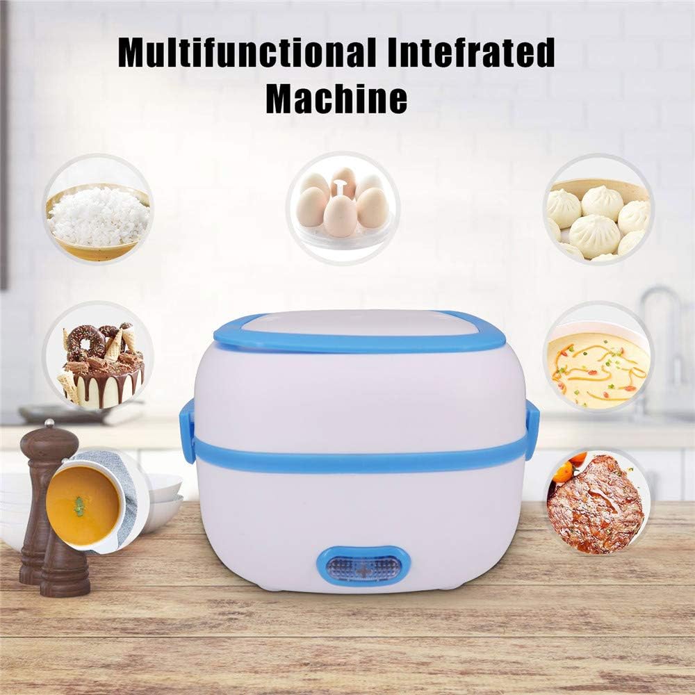 10027 Electric Lunch Box Portable Food Warmer Food Heating Lunch Box Removable Food-Grade Stainless Steel Compartments, 220V 200W, for Car, Truck, office 10027 Electric Lunch Box Portable Food Warmer Food Heating Lunch Box Removable Food-Grade Stainless Steel Compartments, 220V 200W, for Car, Truck, office